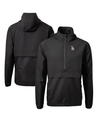 Men's Black Los Angeles Dodgers Charter Eco Half-Zip Anorak Jacket