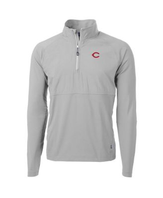Men's Gray Cincinnati Reds Adapt Eco Knit Hybrid Quarter-Zip Pullover Jacket