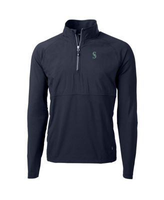 Men's Navy Seattle Mariners Adapt Eco Knit Hybrid Quarter-Zip Pullover Jacket