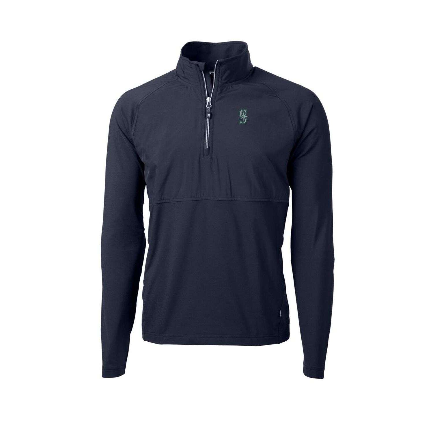 Men's Navy Seattle Mariners Adapt Eco Knit Hybrid Quarter-Zip Pullover Jacket