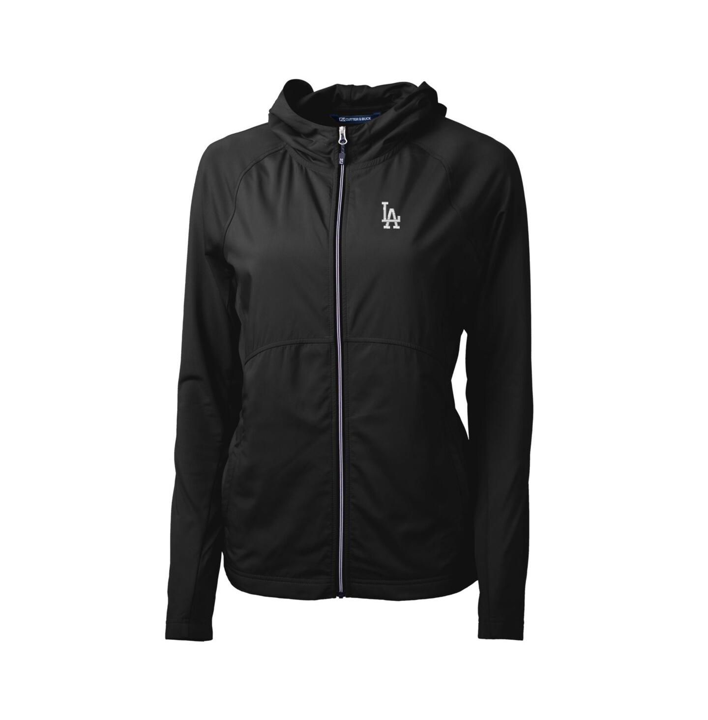 Женская куртка Cutter & Buck Black Los Angeles Dodgers Adapt Eco Knit Full-Zip — фото 1