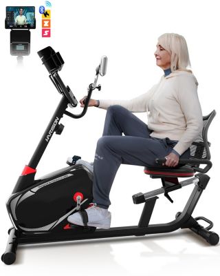 Recumbent Exercise Bike, 400 lbs Capacity with Arm Exerciser