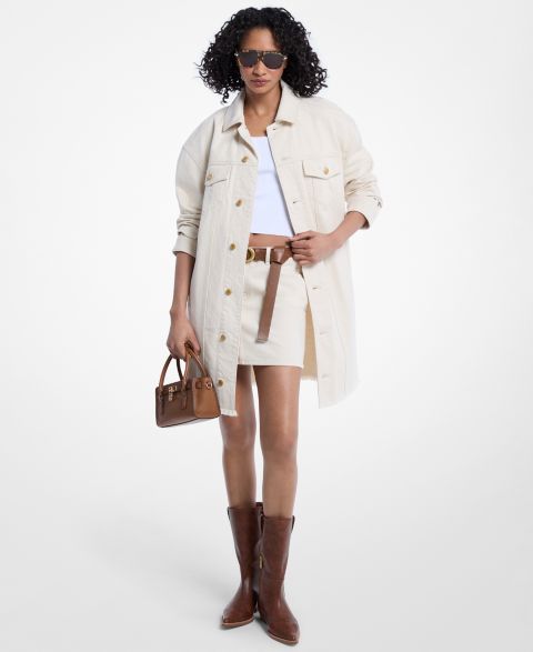 Женские куртки MICHAEL Michael Kors Michael Kors Women's Oversized Denim Coat