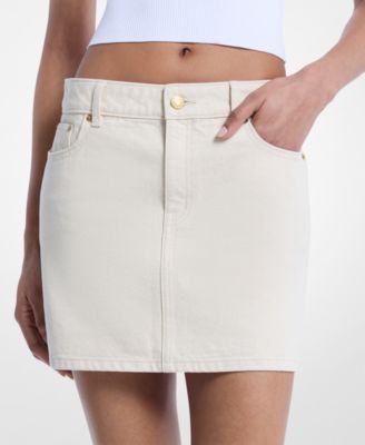 Michael Kors Womens Logo Denim Mini Skirt - Natrinswsh 130$