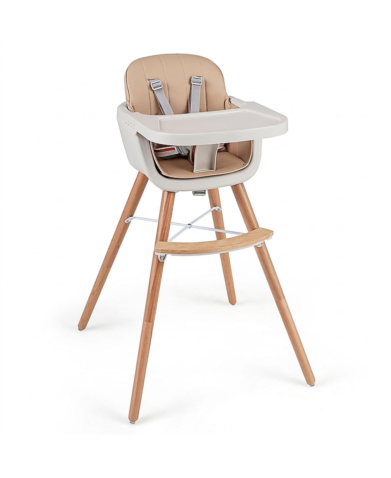 Baby 6-in-1 Convertible Wooden High Chair with Detachable Legs