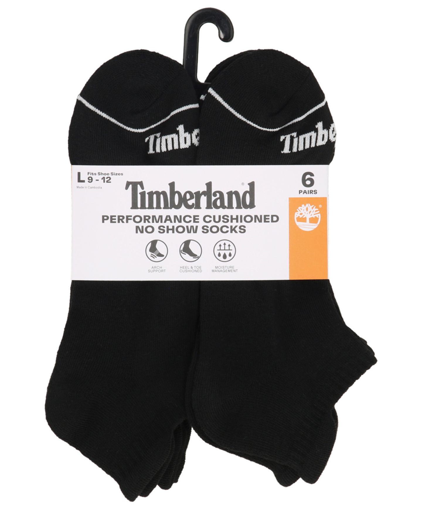 Носки Millboro для мужчин, невидимые под одеждой, 6 шт. — Timberland, цвет: Чёрный — фото 3