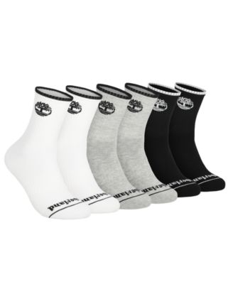 Men's 6-Pack Tipped High Quarter Logo Sock