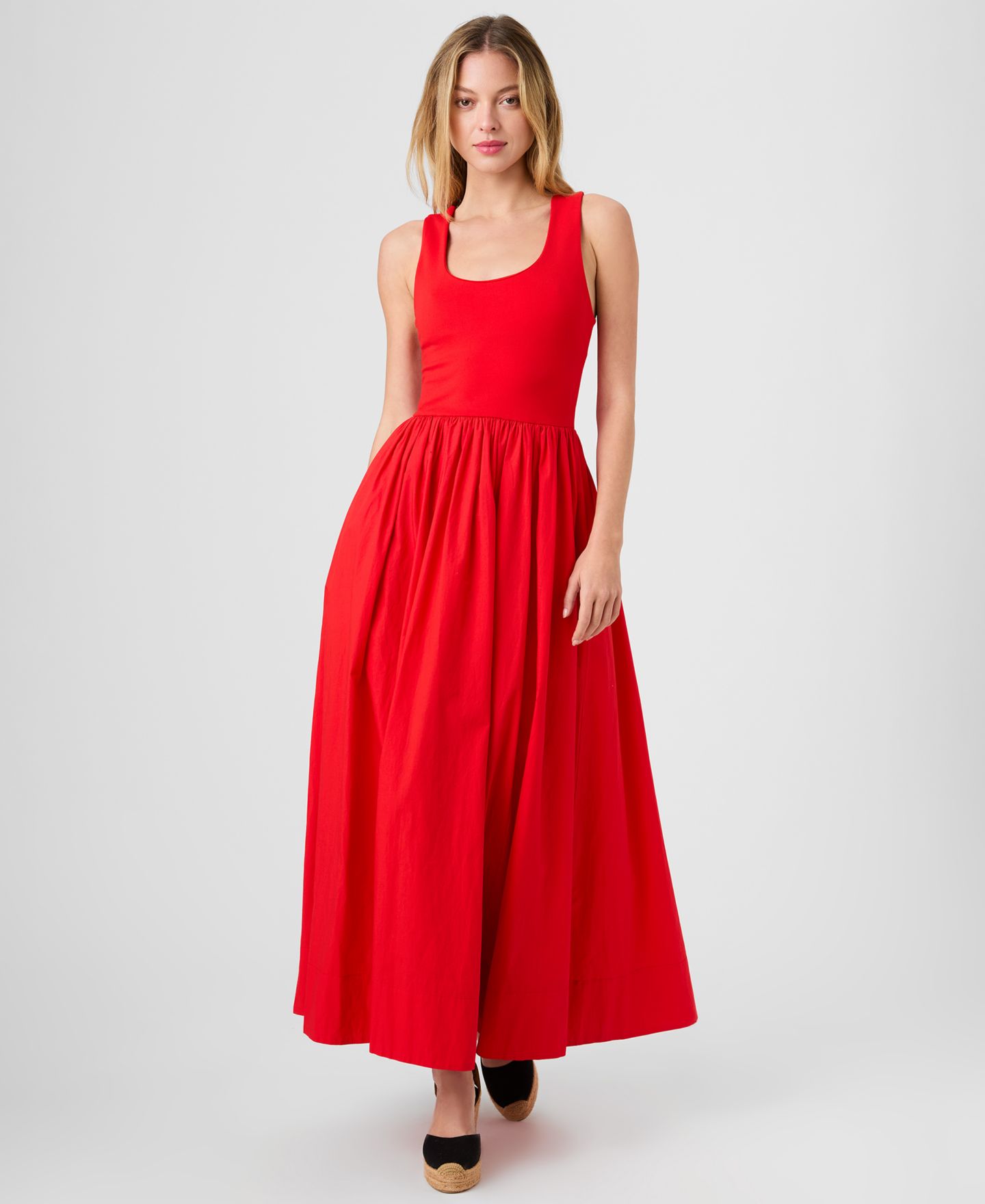 Женское платье French Connection Jia Ponte Sleeveless Maxi, цвет: Красный — фото 1