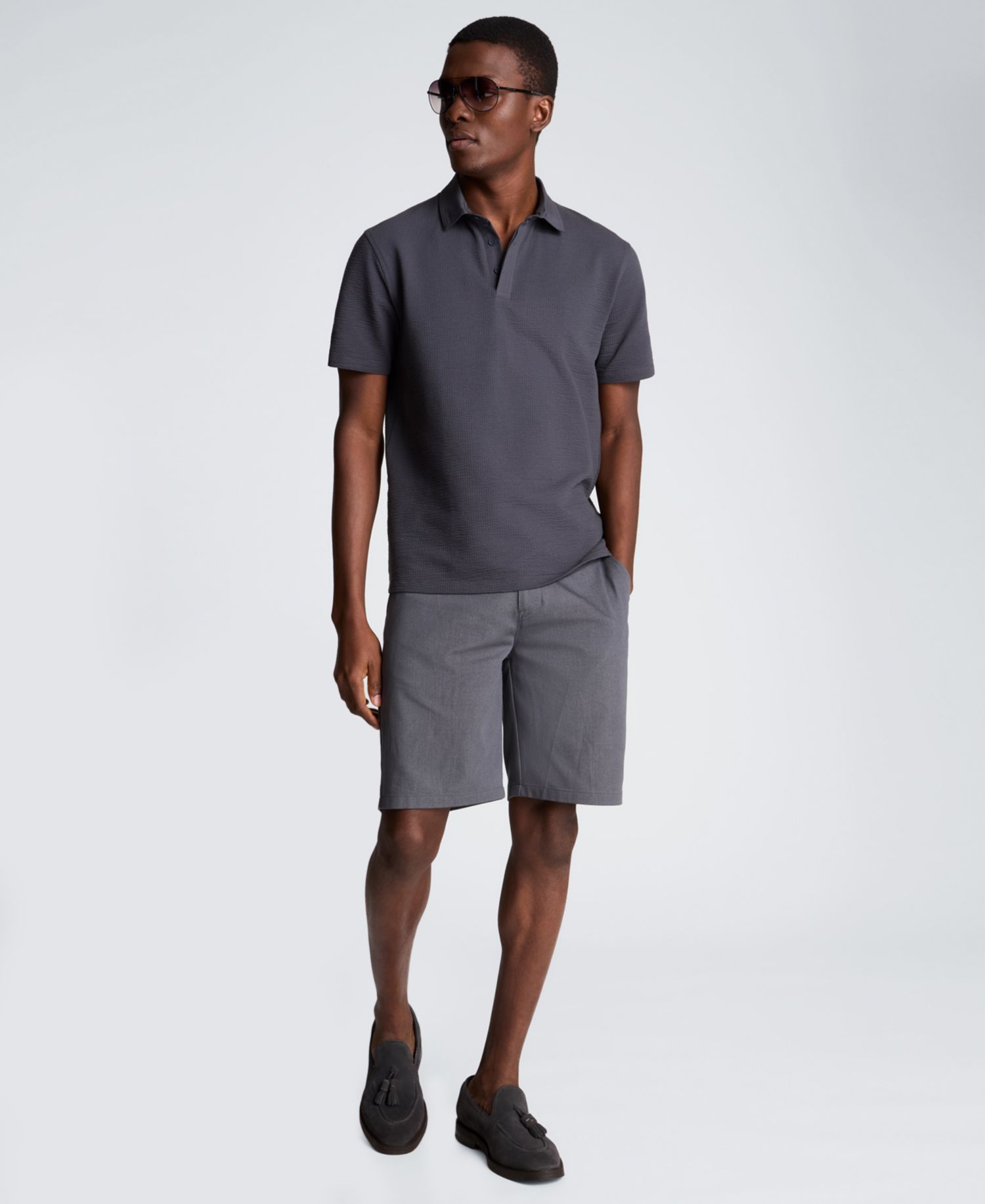 Men's Seersucker Classic-Fit Polo Shirt