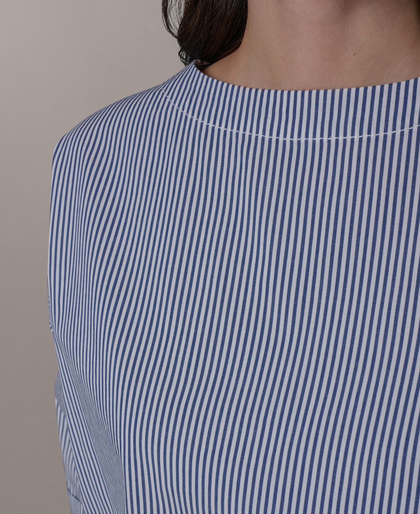 Женский топ Donna Karan Weekend Striped Boat Neck Top, цвет: Кремовый — фото 4