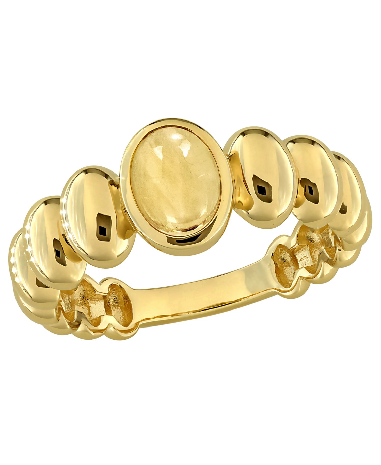 Citrine (3/4 ct. t.w.) Ring in 18k Gold Flash Plated Sterling Silver