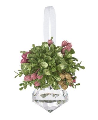 Kissing Krystals Mini Mistletoe Jewel Ornament - Pretty in Pink