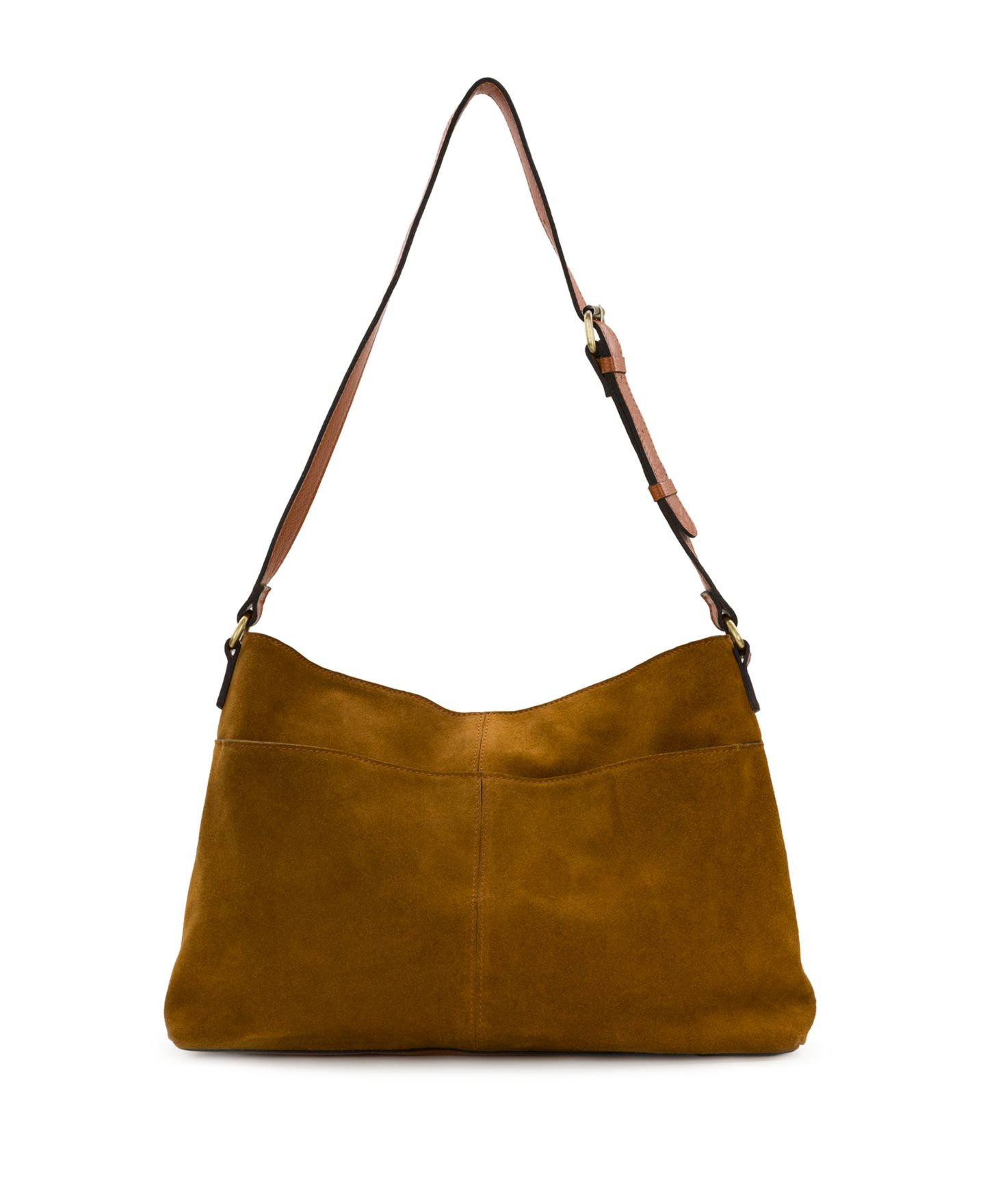Женская сумка Patricia Nash Liora Large Suede Slouchy Tote Handbag, цвет: Коньячный — фото 7