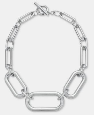 Metal-Tone Large Link Collar Necklace