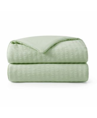 Seersucker Cooling Reversible Blanket, Full/Queen