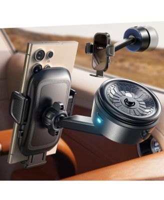 Electric Suction Car Phone Mount, Magnetic Vacuum Holder with Auto Lock, Adjustable Dashboard and Windshield Mount for iPhone, Samsung