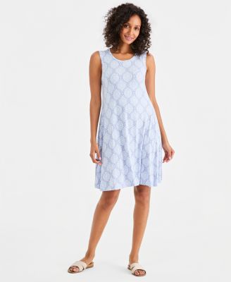 Women's Printed Sleeveless Knit Dress
