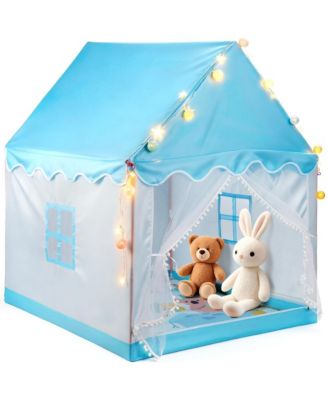 Kids Indoor Play Tent with Star & Ball Lights, Play Mat & Carry Bag