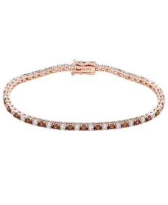 Sterling Silver Cubic Zirconia Alternating Tennis Bracelet