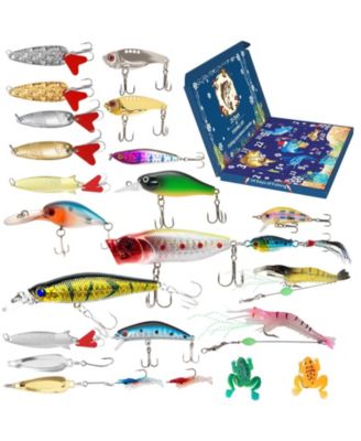 24-piece Fishing Lure Kit Bass Lures Tackle Box Gift