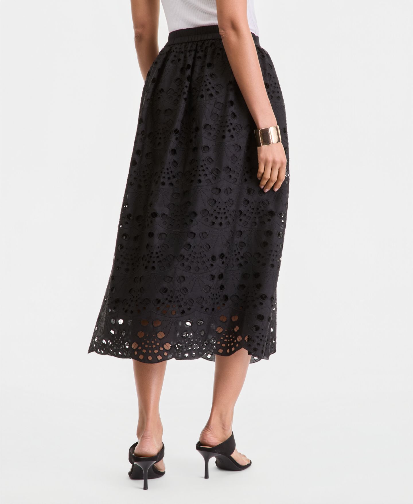 Женская юбка I.N.C. International Concepts Eyelet Midi — фото 4