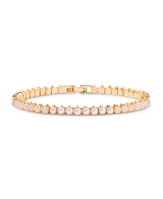 Gold-Tone Plated Isabella Ombre Birthstone Tennis Bracelet