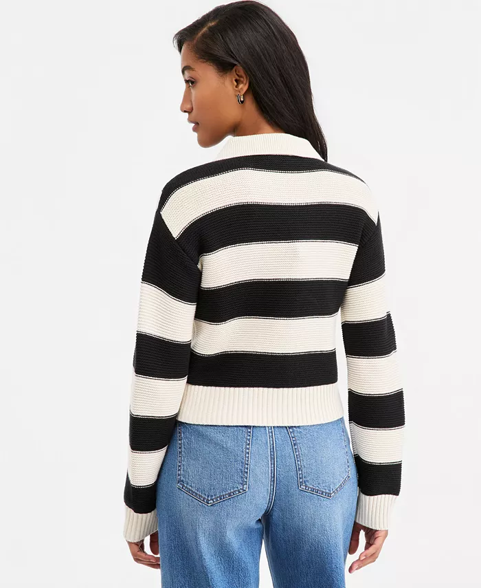 Women's Long Sleeve Bold Stripe Cardigan - thumbnail 3