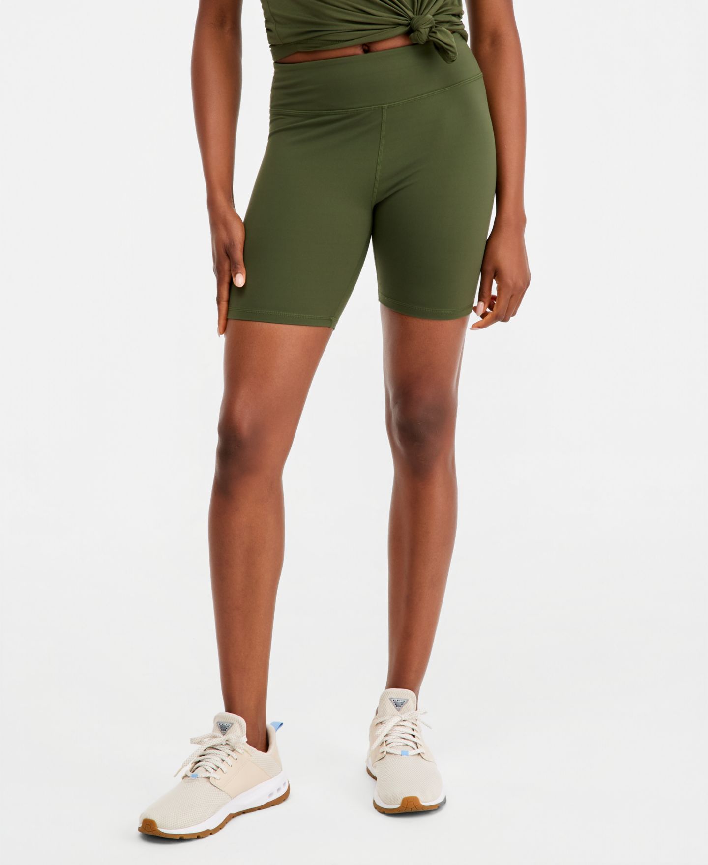 Женские шорты ID Ideology Studio 7" Bike Shorts, цвет: Зелёный — фото 4