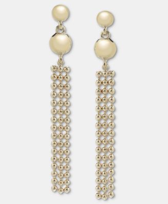 Beaded Linear Drop Earrings