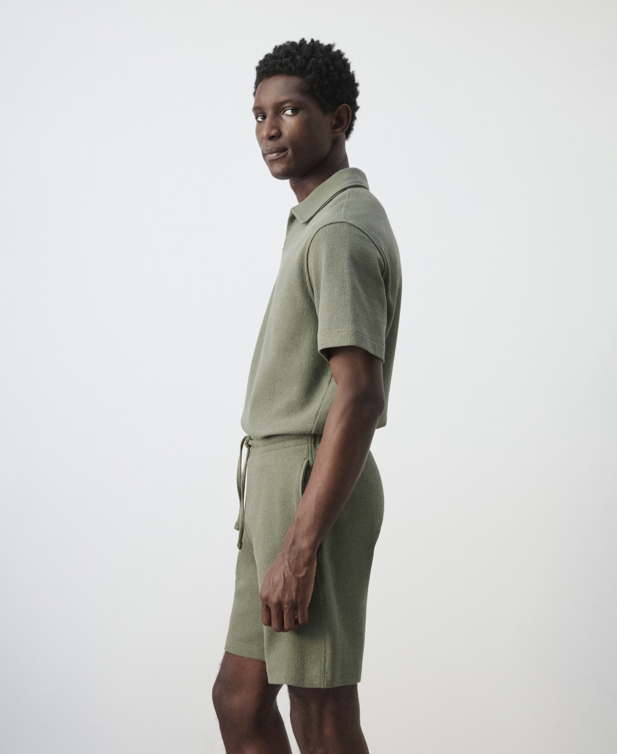 Mango Men's Regular-Fit Textured Polo Shirt