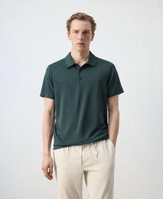 Men's Fine-Knit Polo Shirt