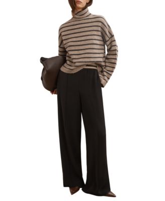 Women's Wynn Stripe Roll-Neck with Wool Sweater