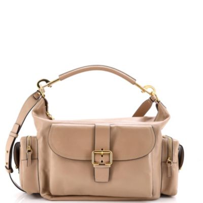 Large Camera Shoulder Bag Leather