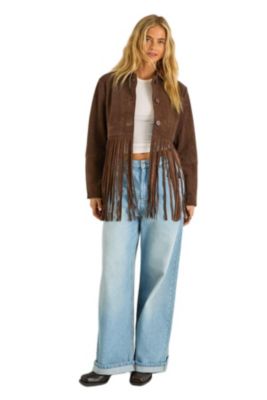 Women's Real Suede Fringe Jacket