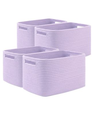4 Pack Woven Storage Baskets with Handles Gift Basket