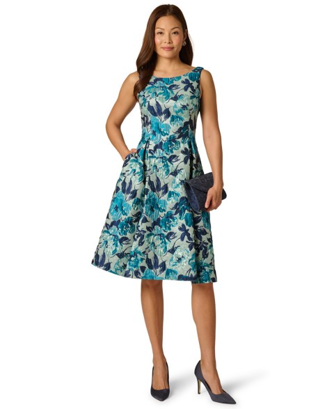 Женские Adrianna Papell Petite Sleeveless Boat Neck Dress