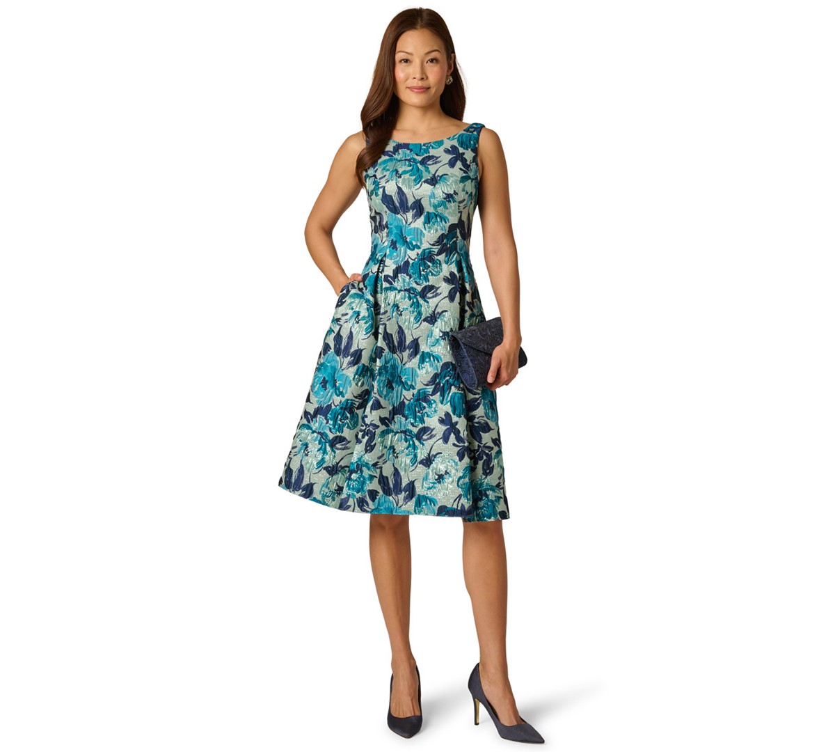 Женские Adrianna Papell Petite Sleeveless Boat Neck Dress — фото 1