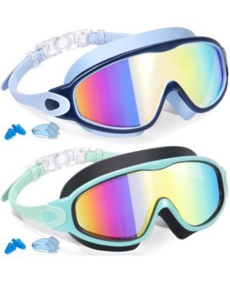 2pieces Swim Goggles Kids UV Anti-fog Pool Water