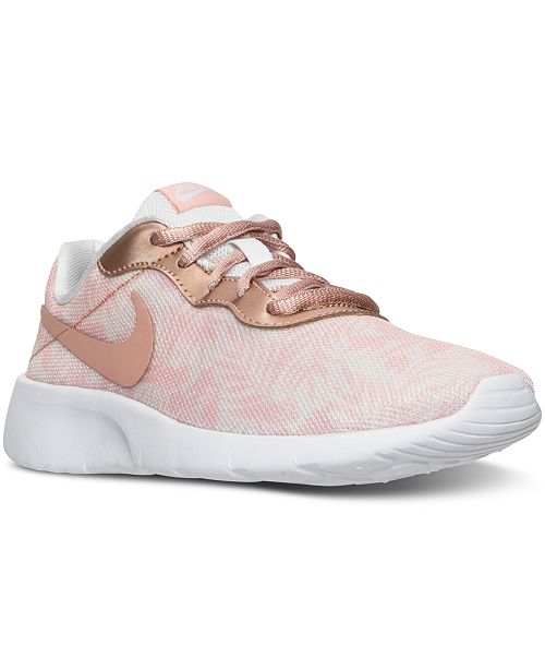 Nike Big Girls Tanjun Print Casual Sneakers From Finish Line
