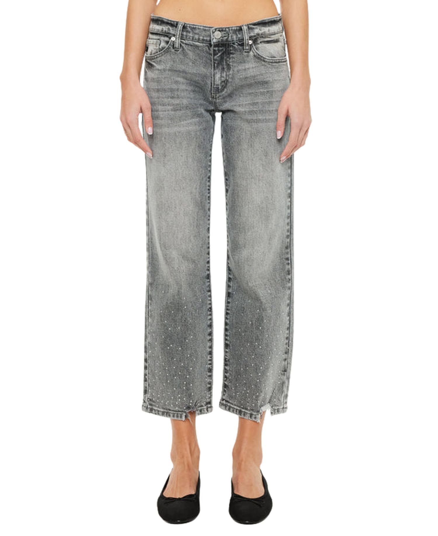 Women's Chai Mid-Rise Cropped Straight Jeans