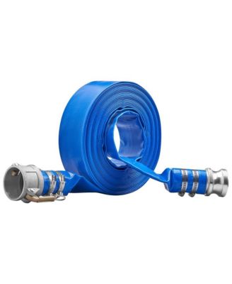 2 Inches x 50 Feet Pool Drain Hose, Backwash Hose Clamps Included