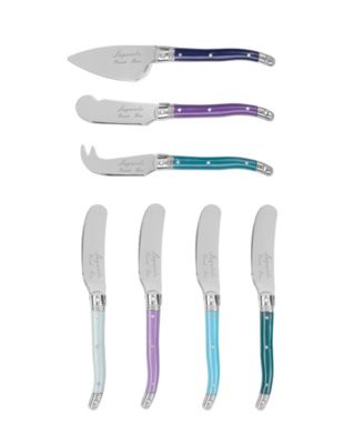 Plum Rose Laguiole Cheese 7-Pc. Knife Spreader Set