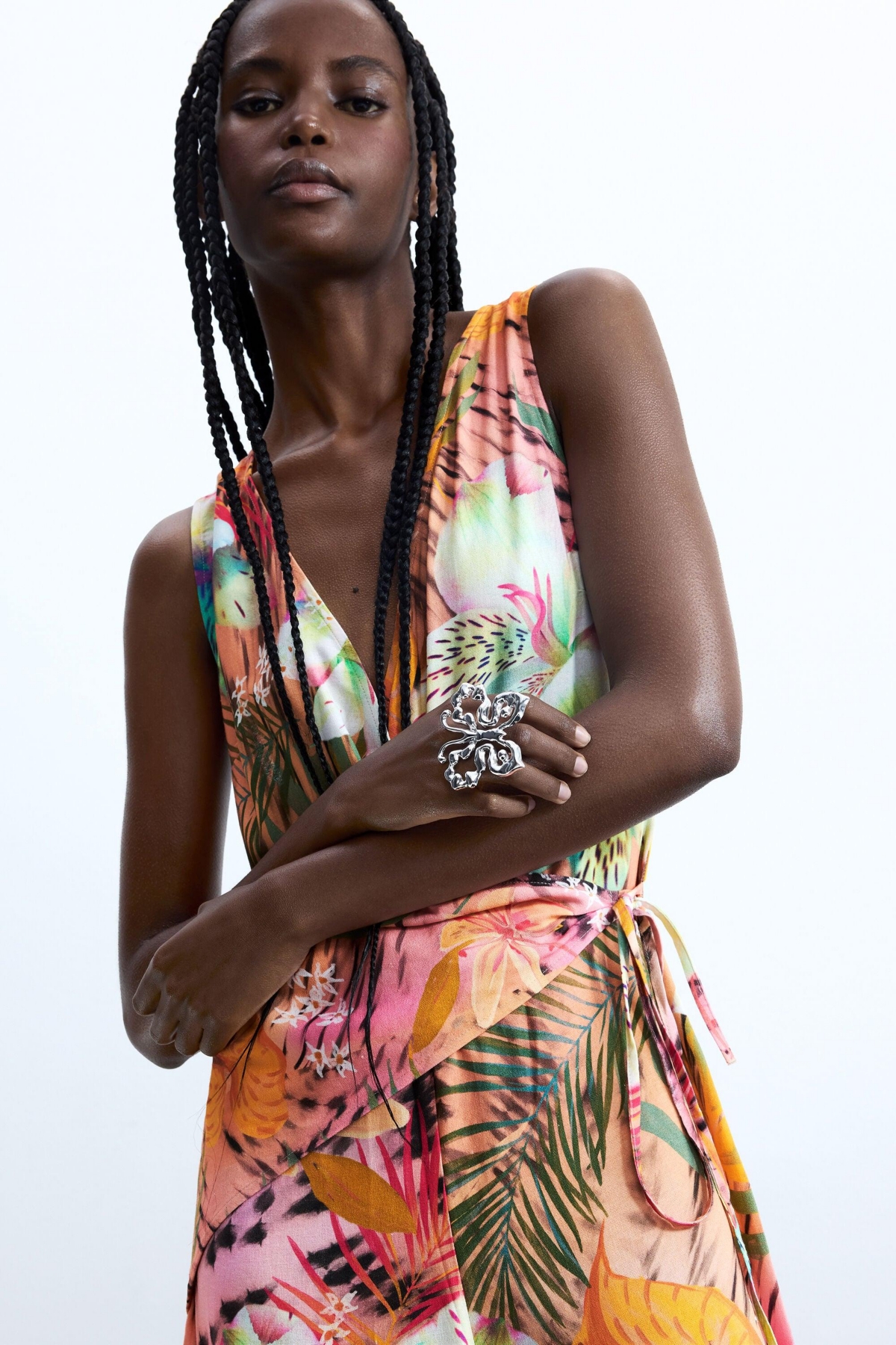 Desigual Women's Tropical Wrap Jumpsuit
