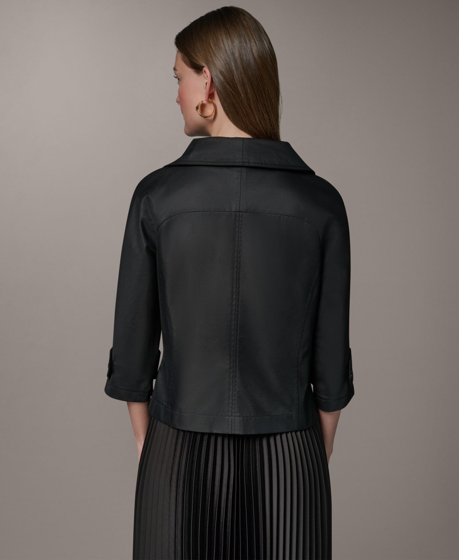 Women's Notch Lapel Bar Hardware Jacket