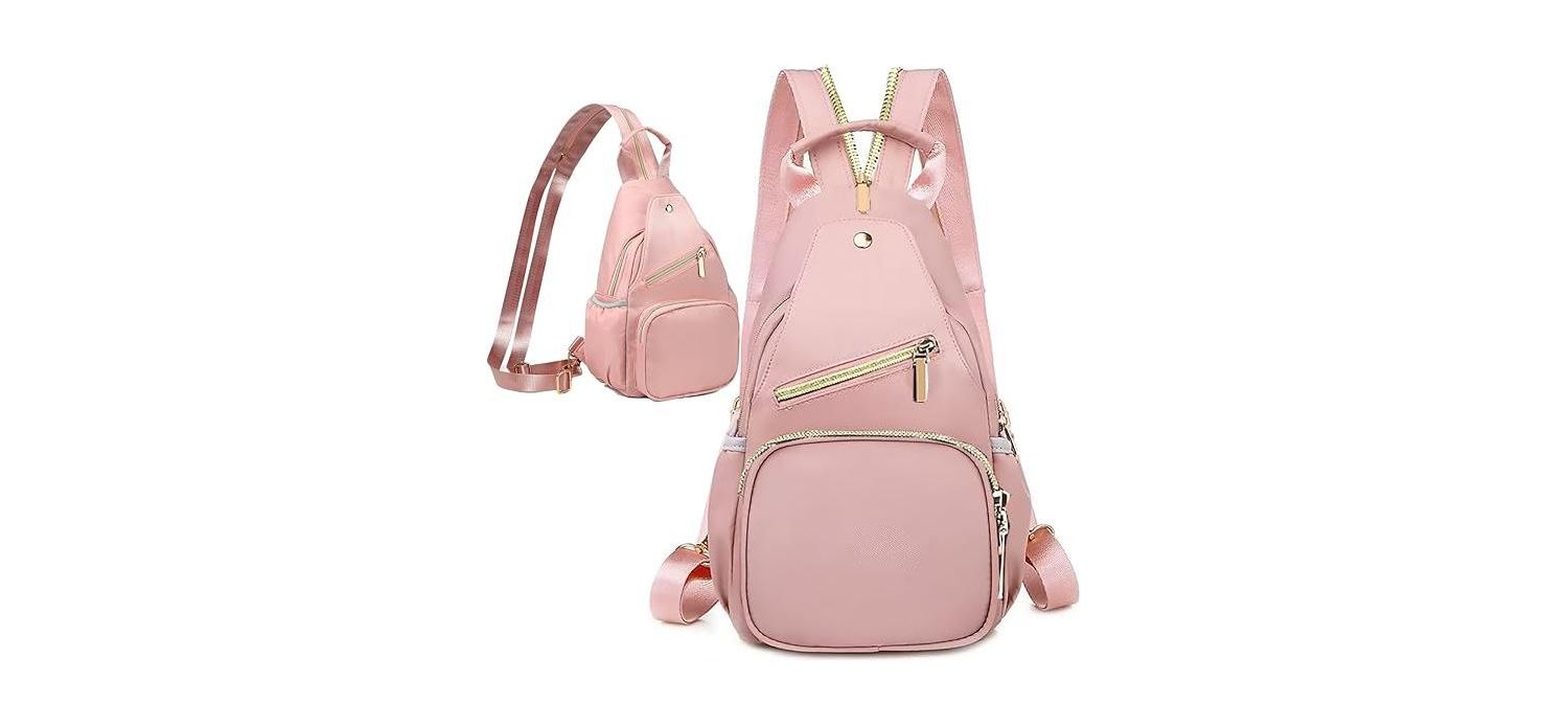 Small Crossbody Sling Bag for Women, Mini Backpack Sling Backpack Convertible, Chest Bag for Hiking Daypack