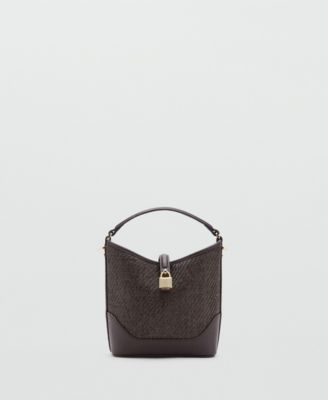 Women's Small Raffia Bucket Bag