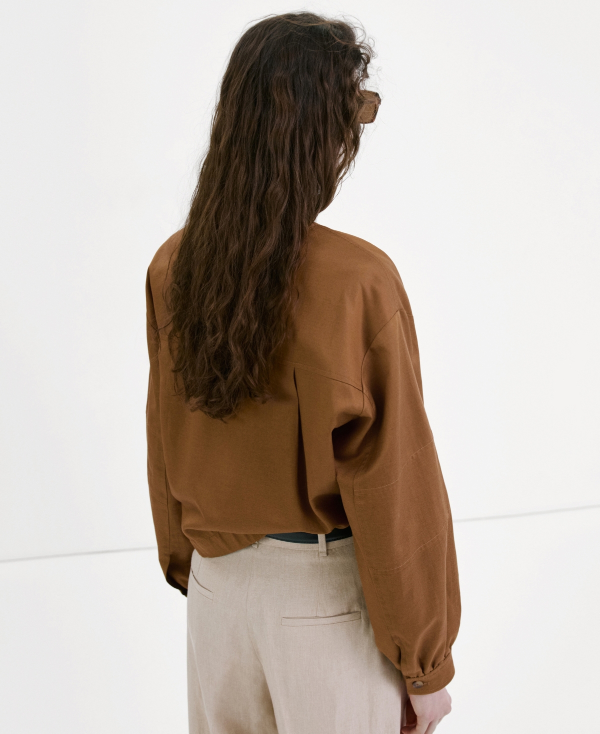 Mango Women's Elastic Bands Lyocell Jacket