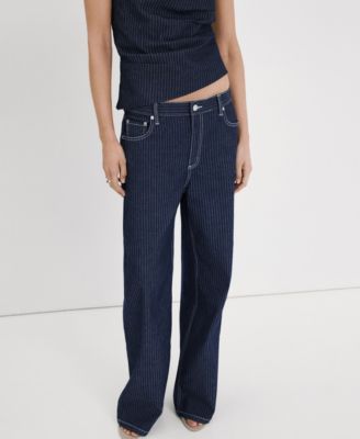 Women's Straight Striped Jeans