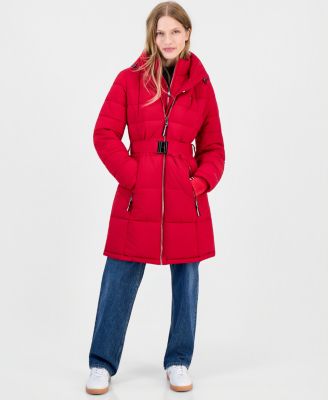 Women's Hooded Puffer Bibbed Coat