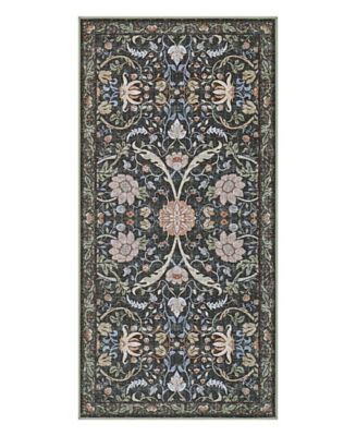 Hunter Abrabella Washable Non-Slip Printed Chenille Runner Rug - Macy's
